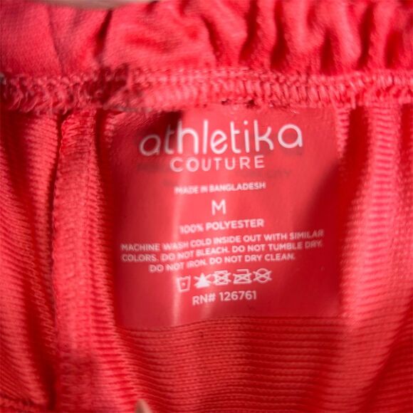 Athletika Couture Women's Pink Dolphin Shorts M Rainbow Trim - Picture 6 of 8